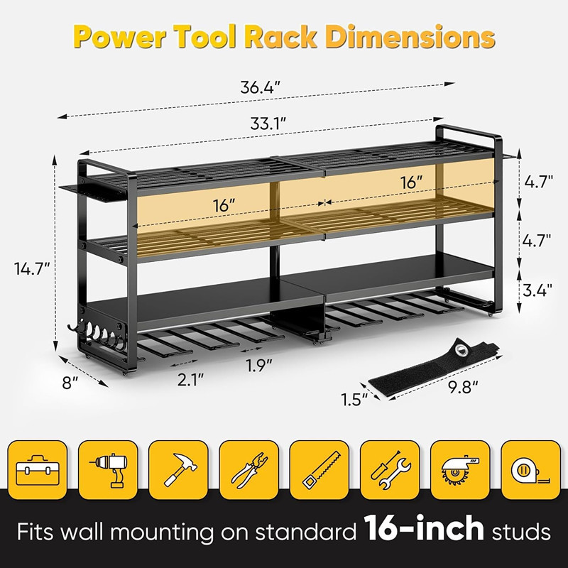Large Power Tool Organizer Wal - Heavy Equipment Battery ulasan dan harga