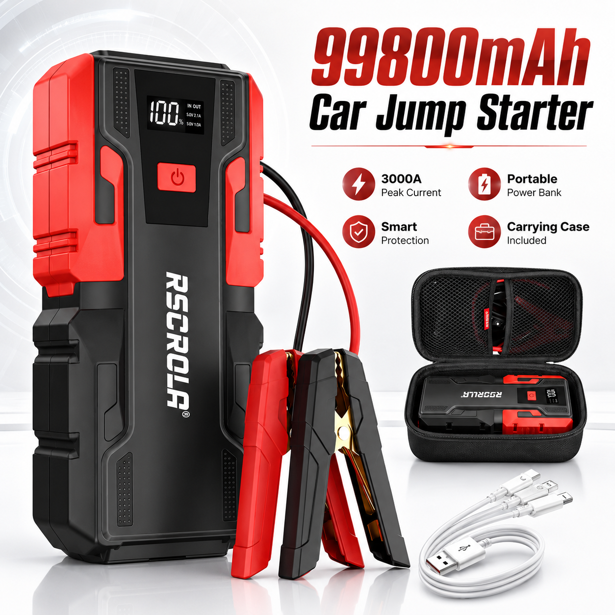 12V 99800mAh Portable Car Jump - Heavy Equipment Battery ulasan dan harga